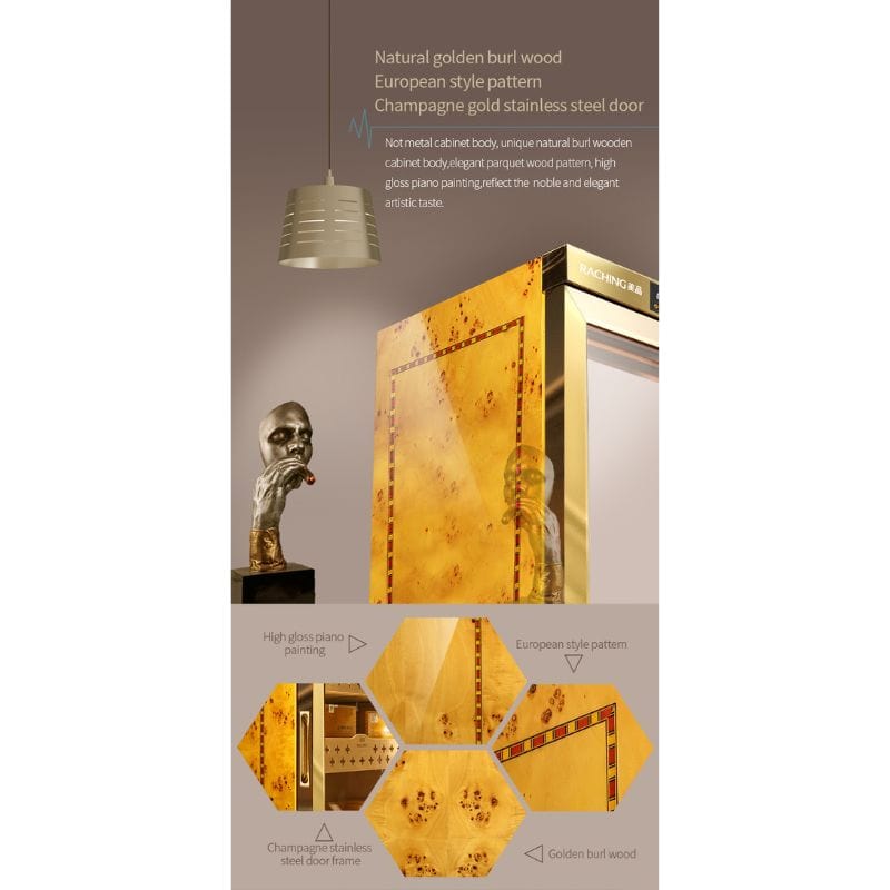 Raching HUMIDOR Raching MON2800A Precision Climate Controlled Humidor | 1300 Cigars