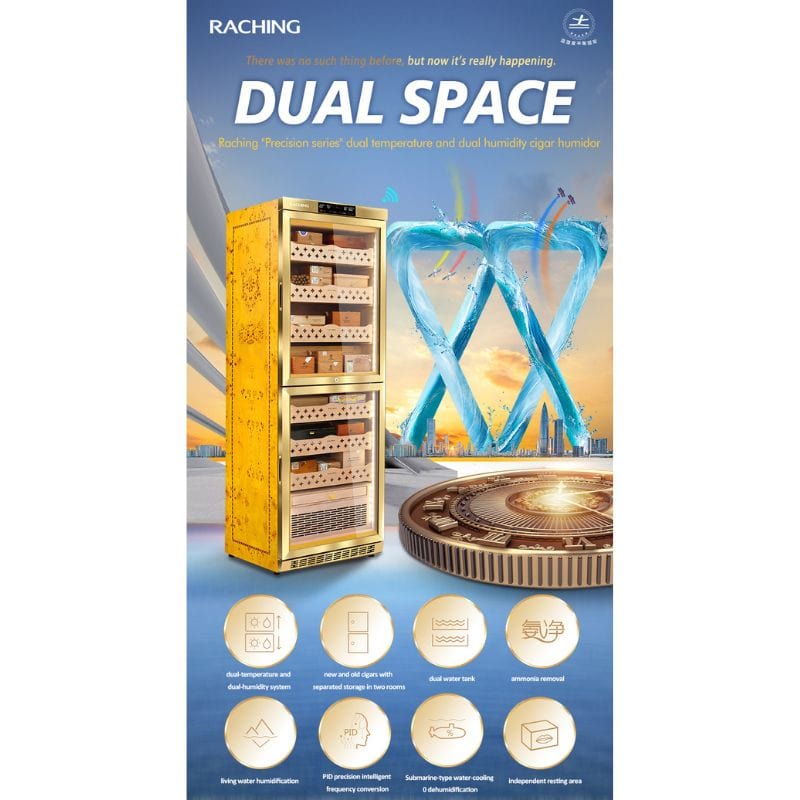 Raching HUMIDOR Raching MON3800A Precision Climate Controlled Humidor | 1500 Cigars