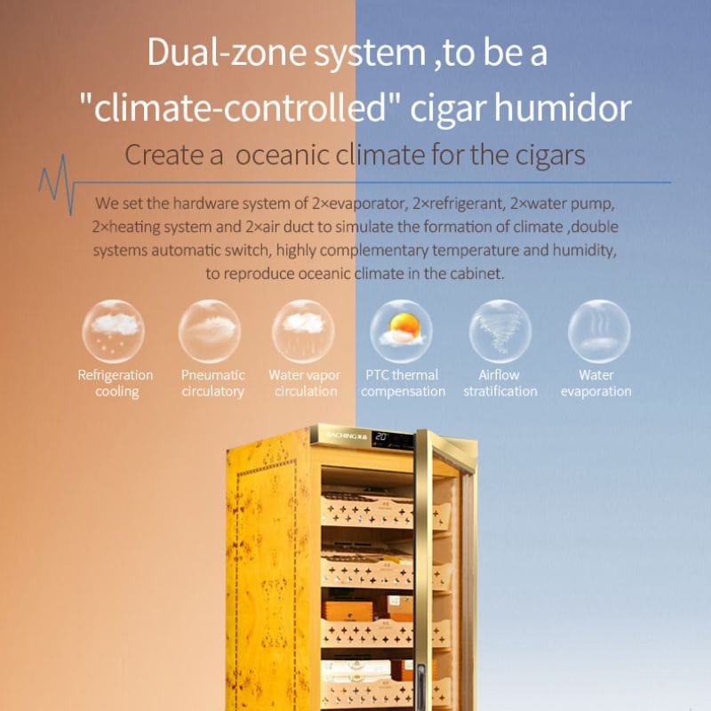 Raching HUMIDOR Raching MON3800A Precision Climate Controlled Humidor | 1500 Cigars