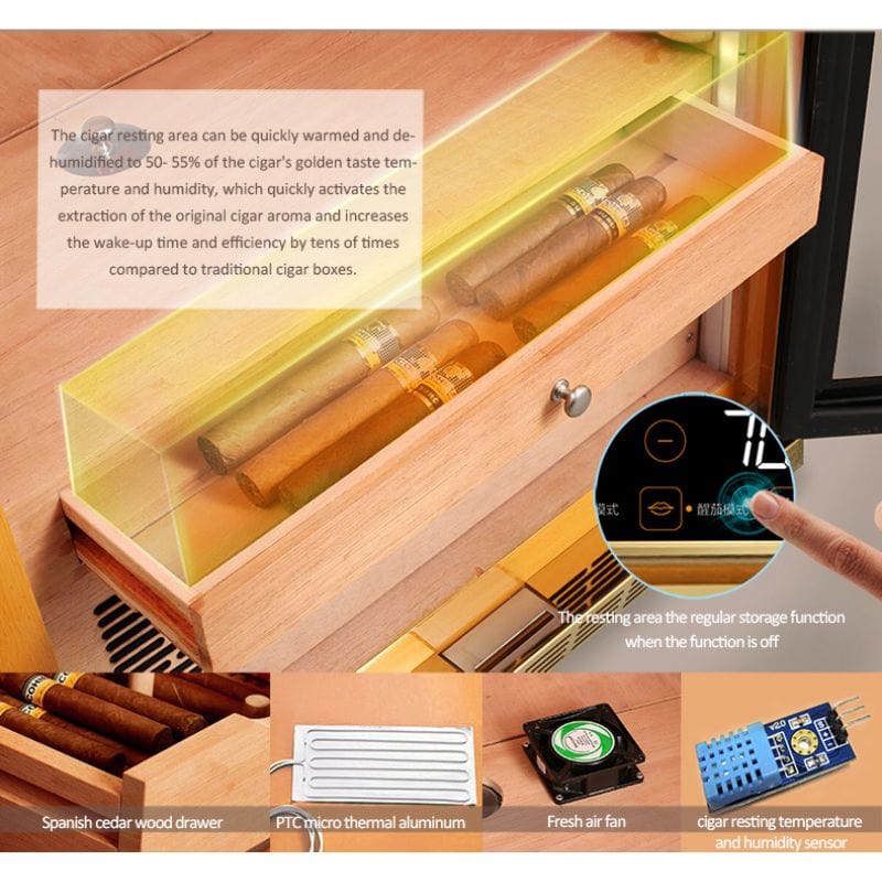 Raching HUMIDOR Raching MON3800A Precision Climate Controlled Humidor | 1500 Cigars