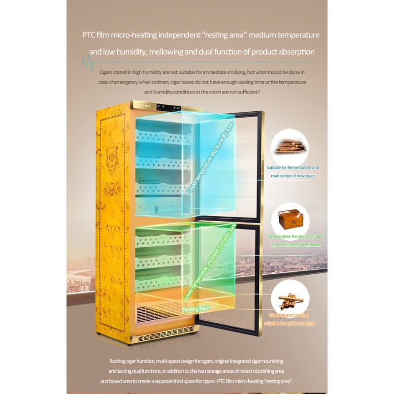 Raching HUMIDOR Raching MON3800A Precision Climate Controlled Humidor | 1500 Cigars