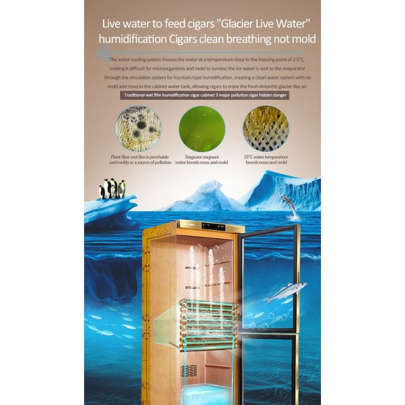 Raching HUMIDOR Raching MON3800A Precision Climate Controlled Humidor | 1500 Cigars