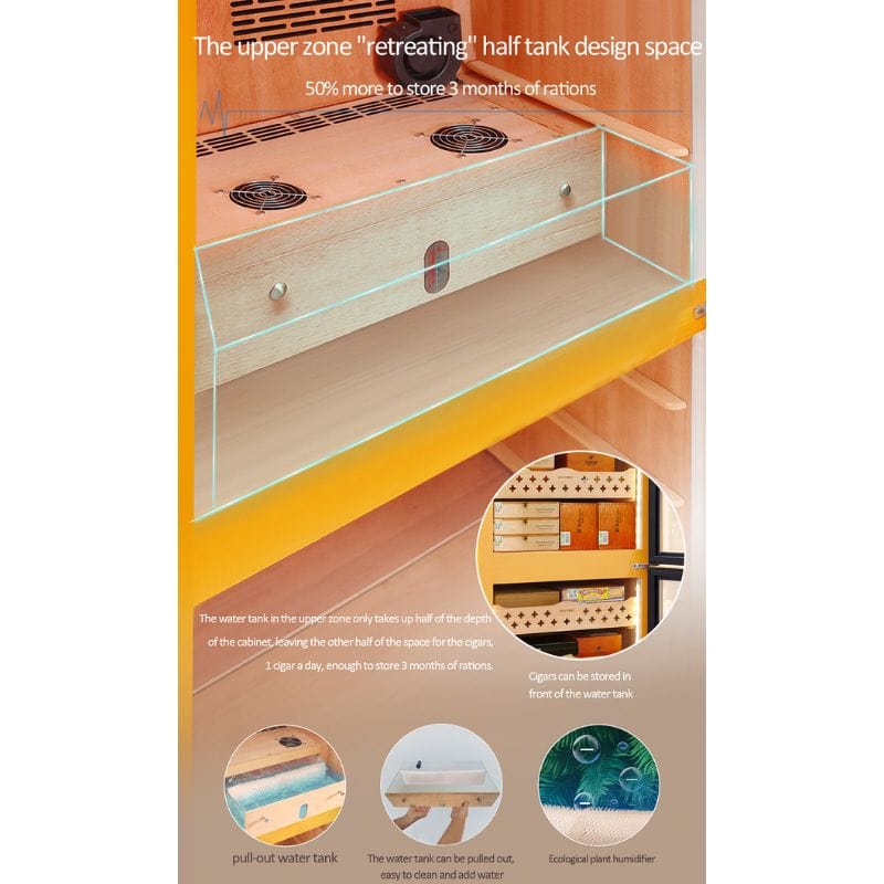 Raching HUMIDOR Raching MON3800A Precision Climate Controlled Humidor | 1500 Cigars