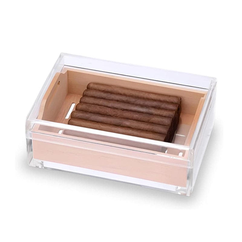 Your Elegant Bar Desktop Humidor The Crystal Vault Acrylic Humidor | 20 Cigars