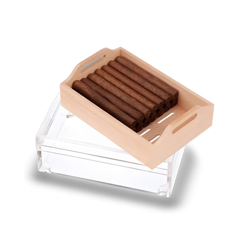 Your Elegant Bar Desktop Humidor The Crystal Vault Acrylic Humidor | 20 Cigars
