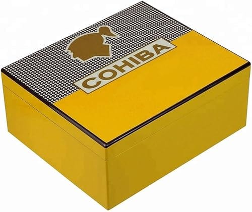 Your Elegant Bar Desktop Humidor Yellow The Havana Edge Humidor | 25 Cigars