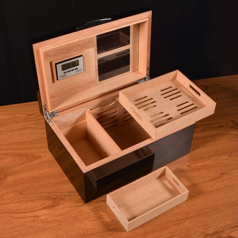 Your Elegant Bar Desktop Humidor The New Yorker Humidor | 90 Cigars