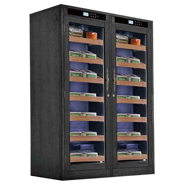 Prestige HUMIDOR The Reagan Dual-Zone Climate Controlled Humidor Cabinet, part of the Your Elegant Bar collection of humidors for sale
