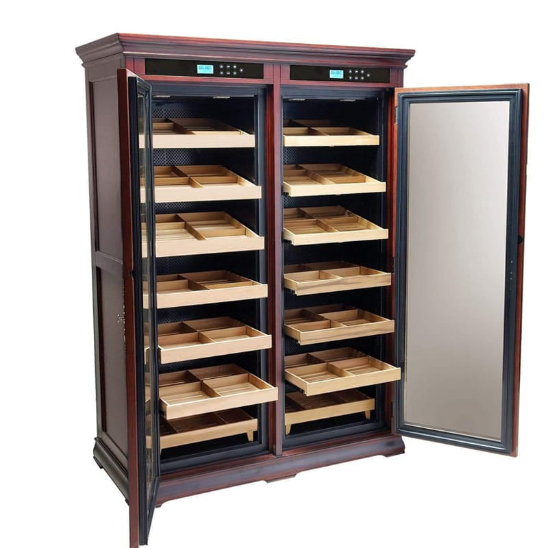 Prestige Humidor The Reagan Dual-Zone Climate Controlled Humidor Cabinet | 4,000 Cigars