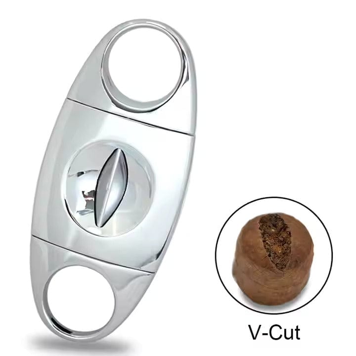 Your Elegant Bar Cigar Cutter Silver The Vertex V Cutter