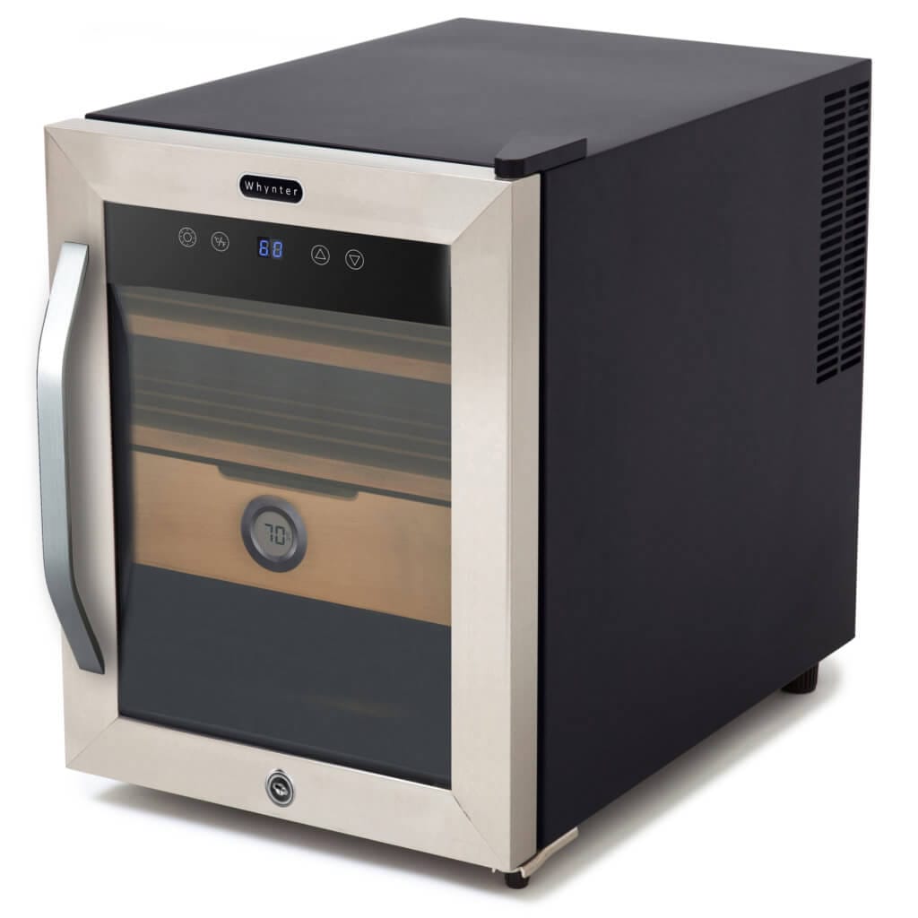 Whynter Desktop Humidor Whynter Stainless Steel Cigar Cooler Humidor 1.2 cu. ft. | 250 Cigars