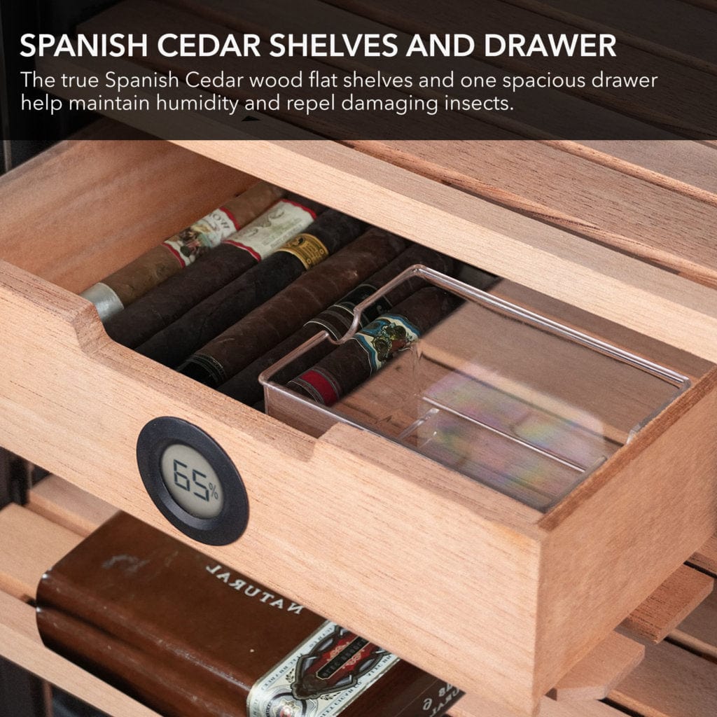 Whynter Desktop Humidor Whynter Stainless Steel Cigar Cooler Humidor 1.2 cu. ft. | 250 Cigars