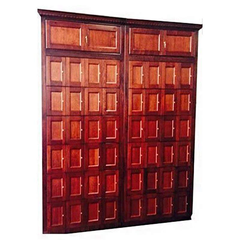 Elegant Bar Commercial Cigar Humidor Lockera 48 Cigar Lockers with 2 storage Compartments | Cherry