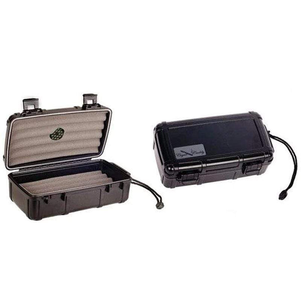 Black Cigar Caddy 10 Cigars with Humidifier Your Elegant Bar