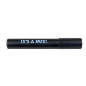 It's a Boy Black Plastic Cigar Tube
