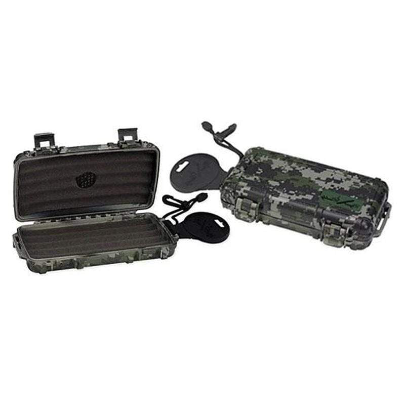 Camo Cigar Travel Humidor Caddy 5 with Digital Camouflage Exterior