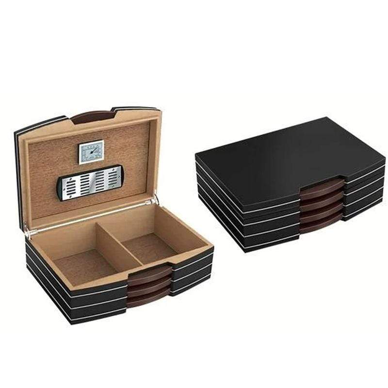 Carlton Black Desktop Cigar Humidors | 100 Cigars