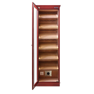EB-559 cherry cigar humidor cabinet channels in the back for better humidity circulation