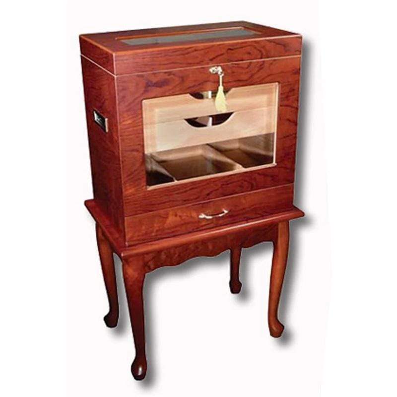 501 Cigar Glasstop Table Humidor, part of the Your Elegant Bar end table humidor collection