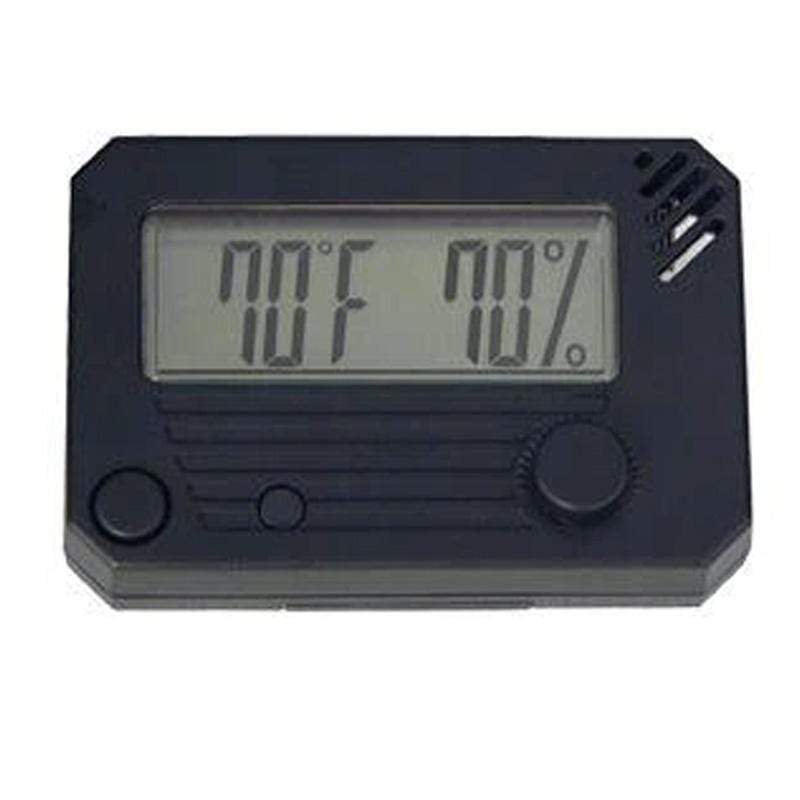 HygroSet, Rectangle Digital Hygrometer for Humidors, Black