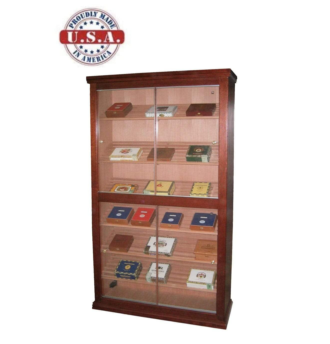 Elegant Bar HUMIDOR Model 3 All Glass Cigar Humidor Display Cabinet, one of the best humidor cabinets
