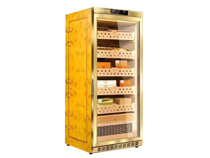 Raching HUMIDOR Golden / No Ammonia Removal MON1800A Precision Climate Controlled Humidor, part of Your Elegant Bar&#39;s collection of electric cigar humidors
