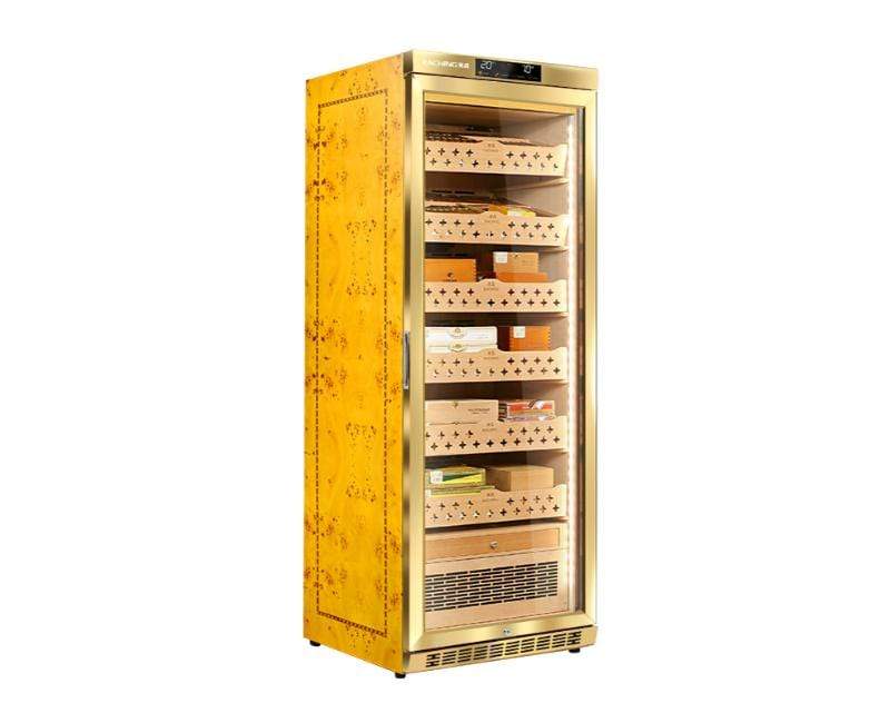 Raching HUMIDOR Golden / No Ammonia Removal MON2800A Precision Climate Controlled Humidor, part of Your Elegant Bar&#39;s collection of electric cigar humidors