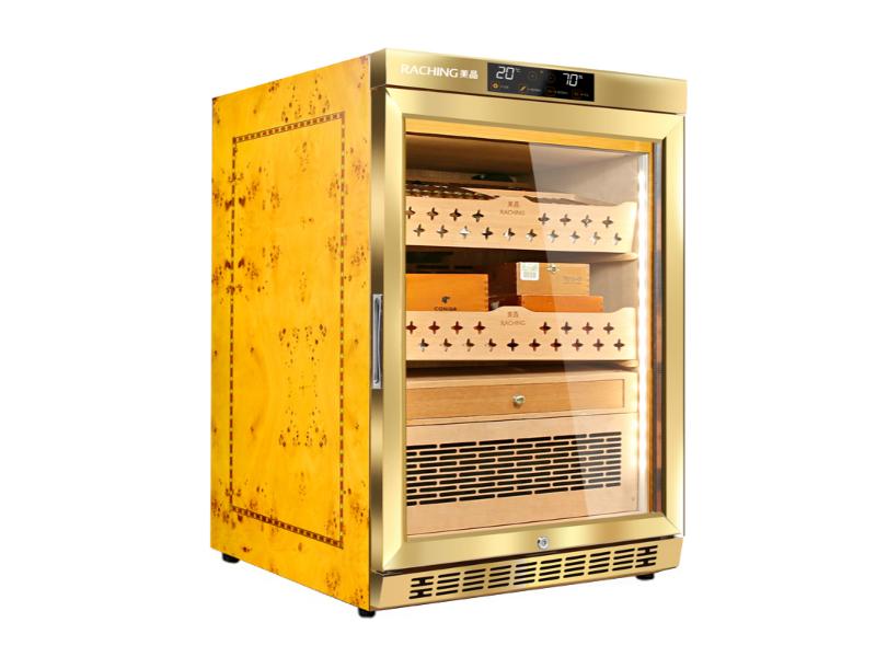 Raching HUMIDOR Golden / Ammonia Removal- No MON800A Precision Climate Controlled Humidor, part of Your Elegant Bar&#39;s collection of electric cigar humidors