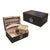 Rockefeller 130 Ct. Ebony Matte Humidor With Built in Cigar Display in Lid