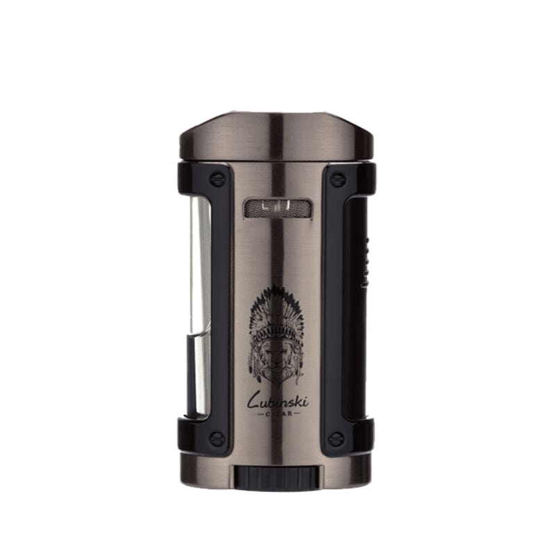 Your Elegant Bar Lighter Silver with Black The Fera 4 Flame Lighter
