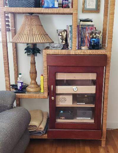 Quality Importers Desktop Humidor The Mini Tower Humidor Cabinet (1000 cigars capacity)