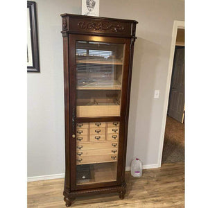 Quality Importers humidor Tower Olde English Display Humidor Cabinet | 3,500 Cigars