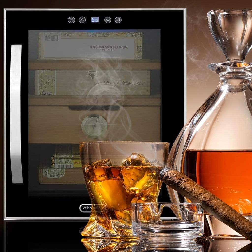 Whynter HUMIDOR Whynter Elite Touch Control Stainless Cigar Cooler Humidor 1.2 cu. ft. | 250 Cigars