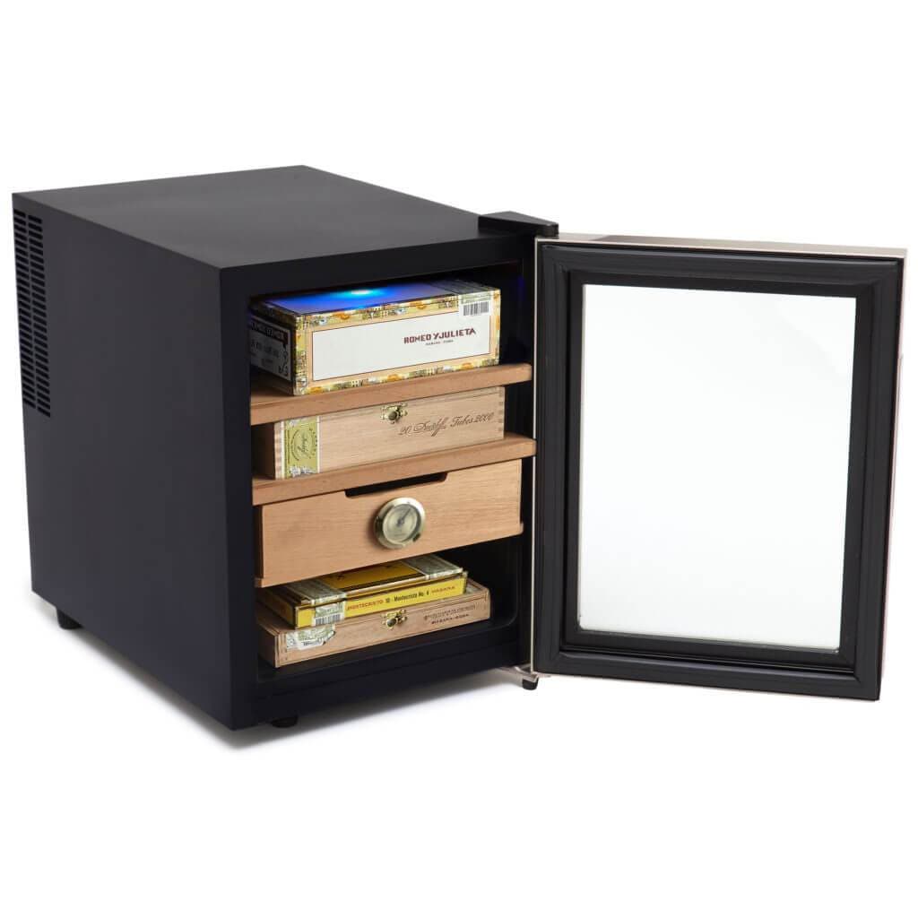 Whynter HUMIDOR Whynter Elite Touch Control Stainless Cigar Cooler Humidor 1.2 cu. ft. | 250 Cigars