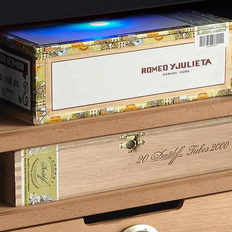 Whynter HUMIDOR Whynter Elite Touch Control Stainless Cigar Cooler Humidor 1.2 cu. ft. | 250 Cigars