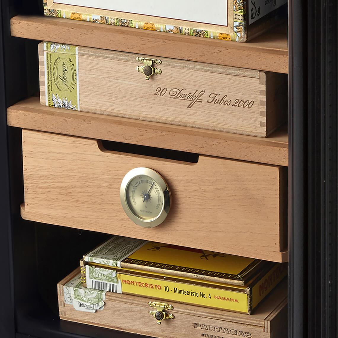 Whynter HUMIDOR Whynter Elite Touch Control Stainless Cigar Cooler Humidor 1.2 cu. ft. | 250 Cigars