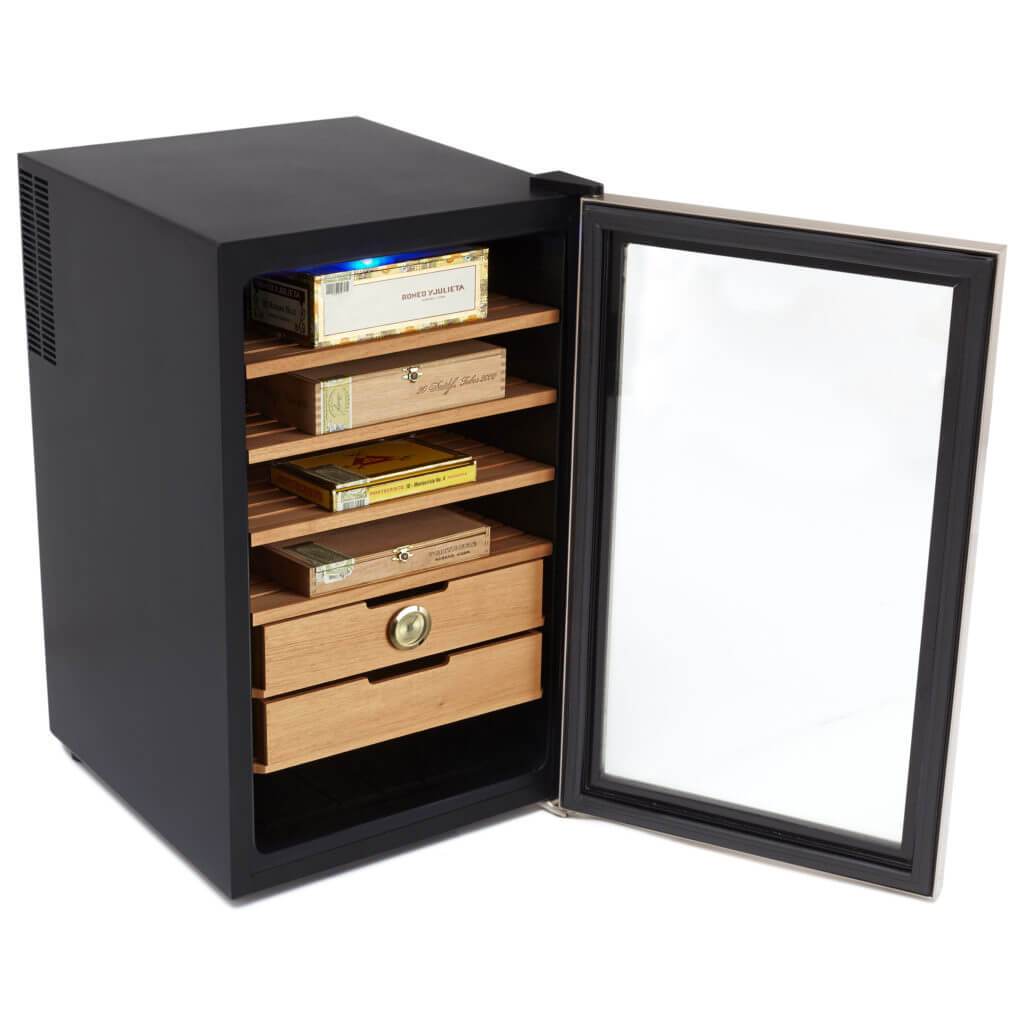 Whynter HUMIDOR Whynter Stainless Steel Cigar Cooler Humidor 2.5 cu. ft. | 400 Cigars