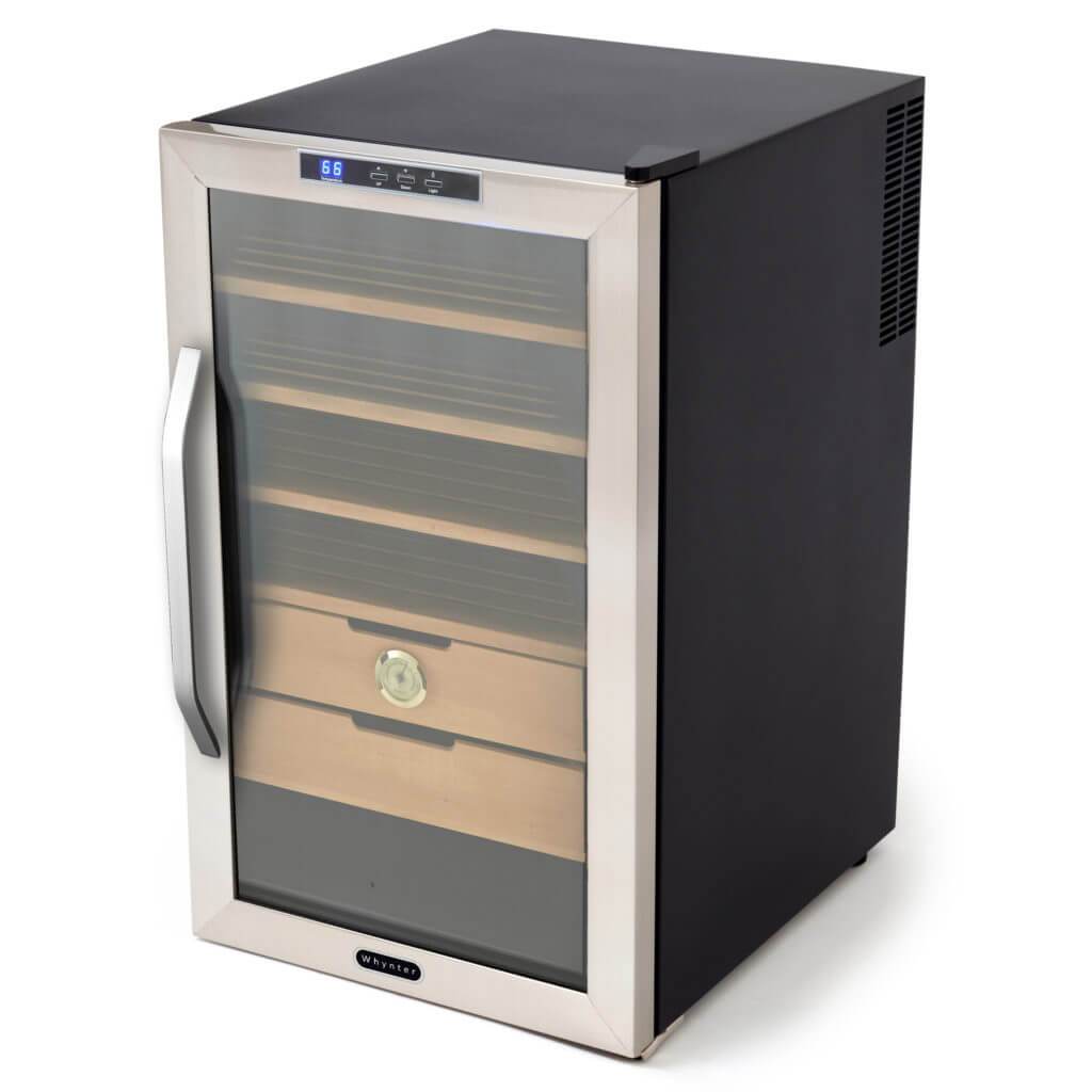Whynter HUMIDOR Whynter Stainless Steel Cigar Cooler Humidor 2.5 cu. ft. | 400 Cigars