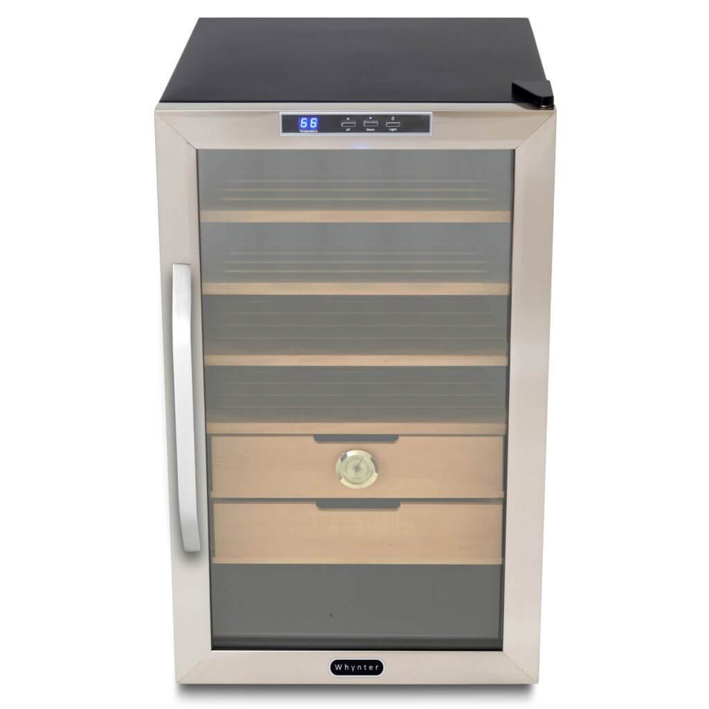 Whynter HUMIDOR Whynter Stainless Steel Cigar Cooler Humidor 2.5 cu. ft. | 400 Cigars