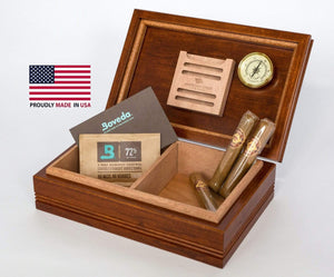 American Chest Company Desktop Humidor WoodTop Amish Solid Maple Humidor | 50 Cigars