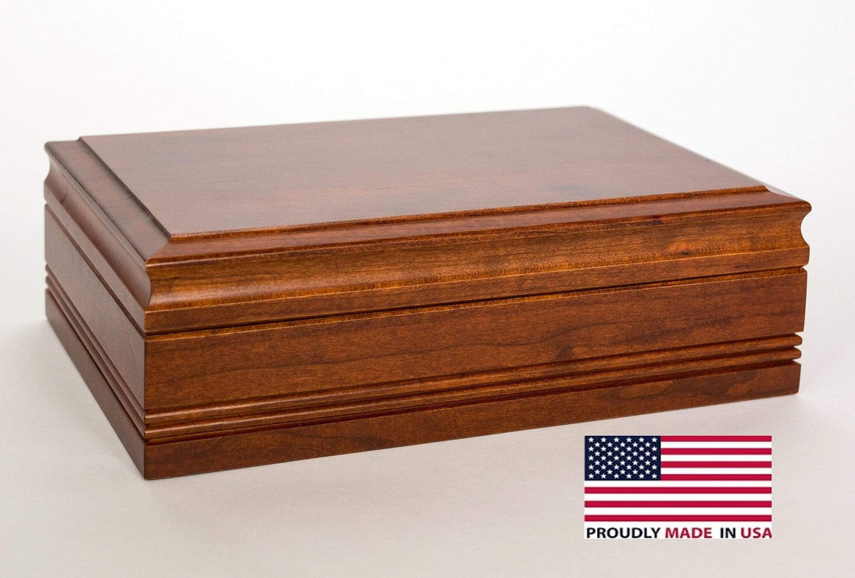 American Chest Company Desktop Humidor WoodTop Amish Solid Maple Humidor | 50 Cigars